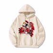 画像2:  Unisex Donald Duck & Mickey Mouse flaming basketball print Hoodie Sweatshirt　 ユニセックス男女兼用プリントドナルドダック＆ミッキーマウス 炎のバスケットボールプリントフーディスウェット (2)