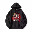 画像4:  Unisex Donald Duck & Mickey Mouse flaming basketball print Hoodie Sweatshirt　 ユニセックス男女兼用プリントドナルドダック＆ミッキーマウス 炎のバスケットボールプリントフーディスウェット (4)