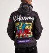 画像2: Unisex Keith Haring hooded quilted windbreaker Jacket  ユニセックス 男女兼用 キース・ヘリングフード付き中綿キルティングウインドブレーカーフーディウインドブレーカージャケット (2)