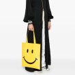 画像3: Big Smiley Face Smile tote bag ユニセックス 男女兼用 スマイル スマイリーフェイス ニコちゃん  イエロー ショッパートート  バッグ (3)