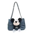 画像2: Unisex Mickey x DISNEY  3D Mickey Denim Matelasse Double ChainTote shoulder bag　カラフル ミッキー ぬいぐるみ マトラッセ ダブルチェーン トートショルダーバッグ (2)