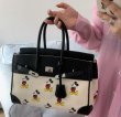 画像6: Mickey print genuine leather handle canvas black tote shoulder crossbody bag　ミッキープリントレザーハンドルキャンバスBKトート ショルダークロスボディバッグ　 (6)