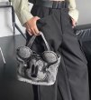 画像5: Mickey Mouse Washed Denim Portable Crossbody Tote Shoulder Bag Handbag   ミッキーマウスウォッシュデニムポータブルクロスボディトートショルダーバッグハンドバッグ (5)