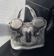 画像8: Mickey Mouse Washed Denim Portable Crossbody Tote Shoulder Bag Handbag   ミッキーマウスウォッシュデニムポータブルクロスボディトートショルダーバッグハンドバッグ (8)