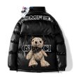 画像2: NASA Monogram Bear leather down jacket　ユニセックス 男女兼用 NASA ナサ × モノグラムベア レザーダウンコートジャケット ブルゾン バックプリント　背面プリント (2)