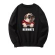 画像2: Unisex Bulldog print sweatshirt　ユニセックス男女兼用ブルドック犬プリントスウェットトレーナー (2)