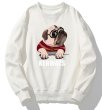 画像1: Unisex Bulldog print sweatshirt　ユニセックス男女兼用ブルドック犬プリントスウェットトレーナー (1)