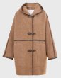 画像2: La Chapelle Retro Horn Button Piping Mid-Length Wool Coat Jacket　ラシャペルレトロホーンボタンパイピングミッドレングスウールコートジャケット (2)