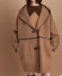 画像6: La Chapelle Retro Horn Button Piping Mid-Length Wool Coat Jacket　ラシャペルレトロホーンボタンパイピングミッドレングスウールコートジャケット (6)