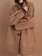 画像5: La Chapelle Retro Horn Button Piping Mid-Length Wool Coat Jacket　ラシャペルレトロホーンボタンパイピングミッドレングスウールコートジャケット (5)