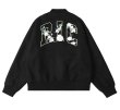 画像1: RIC & Camellia Embroidery Stadium Jumper baseball uniform jumper jacket blouson ユニセックス 男女兼用RIC＆カメリア椿刺繍 スタジアムジャンパー スタジャン MA-1 ボンバー ジャケット ブルゾン (1)