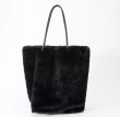 画像3: Fur Large Size Bucket Tote Shoulder Bag Handbag   ファーラージサイズバケットトートショルダーバッグハンドバッグ (3)