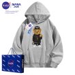 画像6: NASA men's Loose Compton Bear hip hop street fashion long-sleeved sweater shirt　ユニセックス男女兼用 ナサ コンプトン ベアー クマ プリントフーディーパーカー スウェット (6)