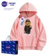 画像3: NASA men's Loose Compton Bear hip hop street fashion long-sleeved sweater shirt　ユニセックス男女兼用 ナサ コンプトン ベアー クマ プリントフーディーパーカー スウェット (3)