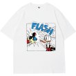 画像2: FLASH Donald Duck print Short SleeT Shirt　FLASHドナルドダック プリント Tシャツ ユニセックス男女兼用 (2)