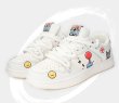 画像8: Unisex  Smile graphic print lace-up leather sneakers 　ユニセックス 男女兼用 レザースマイルグラフィックプリントプリントレースアップスニーカー  (8)