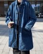 画像5: Washed denim mid-length over-the-knee workwear coat jacket　ユニセックス 男女兼用 ウォッシュデニムミッドレングスコートジャケット (5)