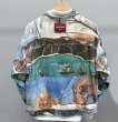 画像2: Corduroy landscape print  jacket blouson ユニセックス 男女兼用 コーデュロイ風景プリントブルゾンGジャン (2)