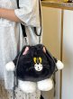 画像9: Tom & Jerry Fur Tote Shoulder Crossbody Bag Handbag   トム＆ジェリ―トムとジェリーファーバケットトートショルダークロスボディーバッグハンドバッグ (9)