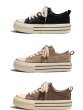 画像4: Unisex Thick-soled lace-up canvas sneakers  　ユニセックス 男女兼用厚底キャンバス レースアップスニーカー (4)