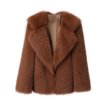 画像6: Mid-length lapel fur coat Jacket　ラペルファーミドル丈コートジャケット (6)