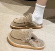 画像8: Fur Flat Half Loafers Sandals　ユニセックス ファーフラットハーフローファーサンダル スリッパ (8)