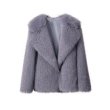 画像4: Mid-length lapel fur coat Jacket　ラペルファーミドル丈コートジャケット (4)