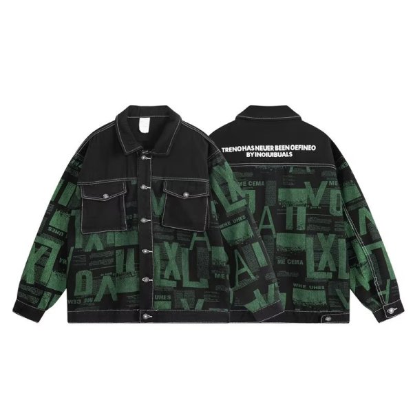 画像1: Retro Graffiti Black G-Jean Jacket blouson ユニセックス 男女兼用 レトログラフィティブラックGジャン ジャケットブルゾン (1)