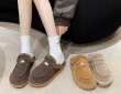 画像5: Fur Flat Half Loafers Sandals　ユニセックス ファーフラットハーフローファーサンダル スリッパ (5)