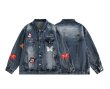 画像2: Butterfly Emblem Denim G-Jean Jacket blouson ユニセックス 男女兼用 バタフライエンブレムGジャン ジャケットブルゾン (2)