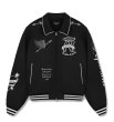 画像3: REPRESENT Angel Embroidery Double Zip Up jacket Stadium Jumper baseball uniform jumper  blouson ユニセックス 男女兼用エンジェル刺繍ダブルジップアップジャケット スタジアムジャンパー スタジャン MA-1  (3)