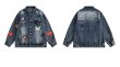 画像3: Butterfly Emblem Denim G-Jean Jacket blouson ユニセックス 男女兼用 バタフライエンブレムGジャン ジャケットブルゾン (3)