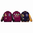 画像6: Bulldog & Comic Embroidery Stadium Jumper baseball uniform jumper  blouson ユニセックス 男女兼用ブルドッグ＆コミック刺繍 スタジアムジャンパー スタジャン MA-1 ボンバー ジャケット ブルゾン (6)