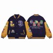 画像7: Bulldog & Comic Embroidery Stadium Jumper baseball uniform jumper  blouson ユニセックス 男女兼用ブルドッグ＆コミック刺繍 スタジアムジャンパー スタジャン MA-1 ボンバー ジャケット ブルゾン (7)