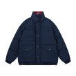 画像4: Unisex Color block check pattern reversible down jacket　男女兼用カラーブロックチェック柄リバーシブル 中綿 ダウン ジャケット (4)