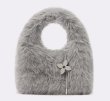 画像2: Fur One Shoulder Tote Bag　ワンショルダーモコモコファートートバッグ (2)