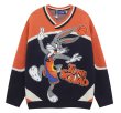 画像1: Bugs Bunny basketball knit V-neck sweater knit　ユニセックス 男女兼用バッグズバニーバスケットボール編み込み Vネックセーター　ニット (1)