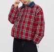 画像9: Unisex Color block check pattern reversible down jacket　男女兼用カラーブロックチェック柄リバーシブル 中綿 ダウン ジャケット (9)