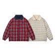 画像3: Unisex Color block check pattern reversible down jacket　男女兼用カラーブロックチェック柄リバーシブル 中綿 ダウン ジャケット (3)