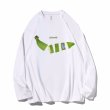 画像2: Split banana print round neck long sleeve T-shirt　ユニセックス男女兼用スプリットバナナ プリントラウンドネック丸首 長袖Tシャツ  (2)