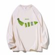 画像4: Split banana print round neck long sleeve T-shirt　ユニセックス男女兼用スプリットバナナ プリントラウンドネック丸首 長袖Tシャツ  (4)