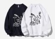 画像4: Unisex Drunk Drummer print  Crew Neck Sweatshirt Pullover 男女兼用 ラウンドネック ドランクドラマ―プリント スウェット トレーナー プルオーバー (4)