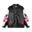 画像2: 3MODE sister Retro Vintage Mickey Mouse Embroidery Leather Jacket Blouson ユニセックス 男女兼用ミッキーマウス刺繍 レザージャケット ジャンパー スタジャン MA-1 ボンバー ジャケット ブルゾン (2)