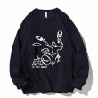 画像2: Unisex Drunk Drummer print  Crew Neck Sweatshirt Pullover 男女兼用 ラウンドネック ドランクドラマ―プリント スウェット トレーナー プルオーバー (2)