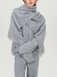 画像7: Wool Knitted V-Neck Sweater With Scarf and Wie Leg Pants 3 Piece Suit ウール ニット V ネック セーター、スカーフ、ウィーレッグ パンツ付き 3 ピース スーツ (7)