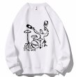 画像1: Unisex Drunk Drummer print  Crew Neck Sweatshirt Pullover 男女兼用 ラウンドネック ドランクドラマ―プリント スウェット トレーナー プルオーバー (1)