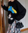 画像4: Unisex Upside-down Goofy Print Long Sleeve T-Shirt  男女兼用 ユニセックス 逆さまグーフィープリント 長袖Tシャツ  (4)