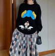 画像2: Unisex Upside-down Goofy Print Long Sleeve T-Shirt  男女兼用 ユニセックス 逆さまグーフィープリント 長袖Tシャツ  (2)