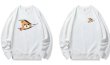 画像5: Unisex Zipper & Face-out Bear  Crew Neck Sweatshirt Pullover 男女兼用 ラウンドネック ファスナー＆顔出しベア熊プリント スウェット トレーナー プルオーバー (5)