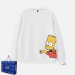 画像2: Unisex Simpson x NASA Print Crew Neck Sweatshirt Pullover 男女兼用 ラウンドネック シンプソン×NASAナサプリント スウェット トレーナー プルオーバー (2)